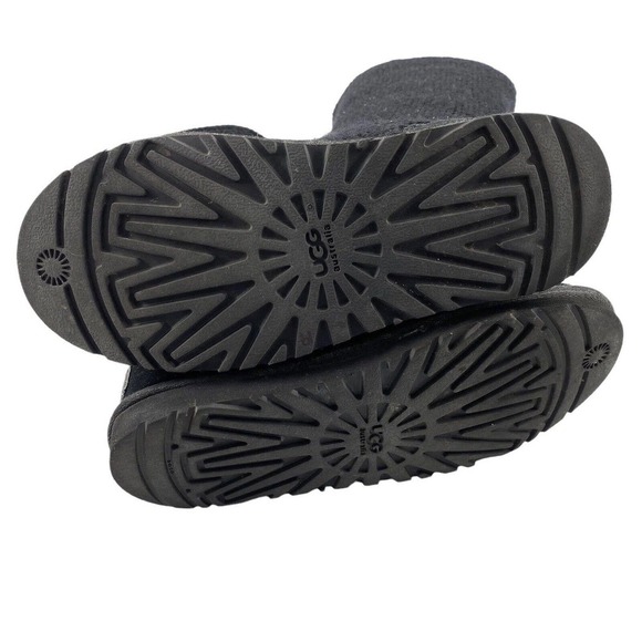 UGG 5819 Classic Cardy Black Knit Tall Sweater Boots Women's 6 - Picture 8 of 12